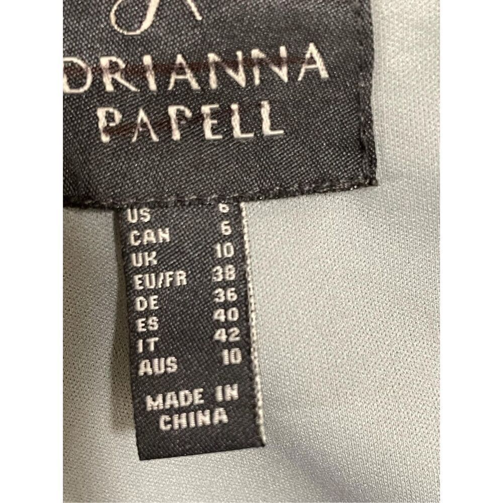 Adrianna Papell Women's Stardust Pleated Draped Gown Size 6 - Picture 8 of 9